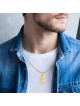 Unisex 14K Gold Hamsa Pendant with Traveler's Prayer