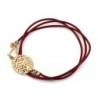 18K Gold Plated Leather Shema Yisrael Wraparound Bracelet - Deuteronom