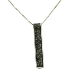 Women's Kabbalah Holy Names Necklace with Healing Prayer - Sterling Si