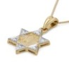 Deluxe 14K Gold and Diamonds Star of David Pendant Necklace with Old J