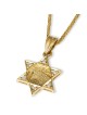 Deluxe 14K Gold and Diamonds Star of David Pendant Necklace with Old J
