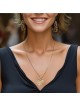 Large 14K Gold Heart-Shaped Tree of Life Pendant Necklace with Diamond