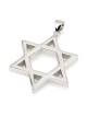 Large and Thick 925 Sterling Silver and Rhodium-Plated Star of David P