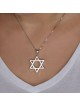 Large and Thick 925 Sterling Silver and Rhodium-Plated Star of David P