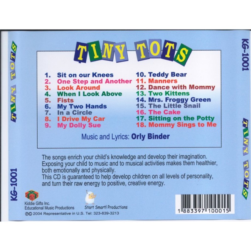 Tiny Tots Activity English Songs Audio CD | Israeli & Jewish Songs