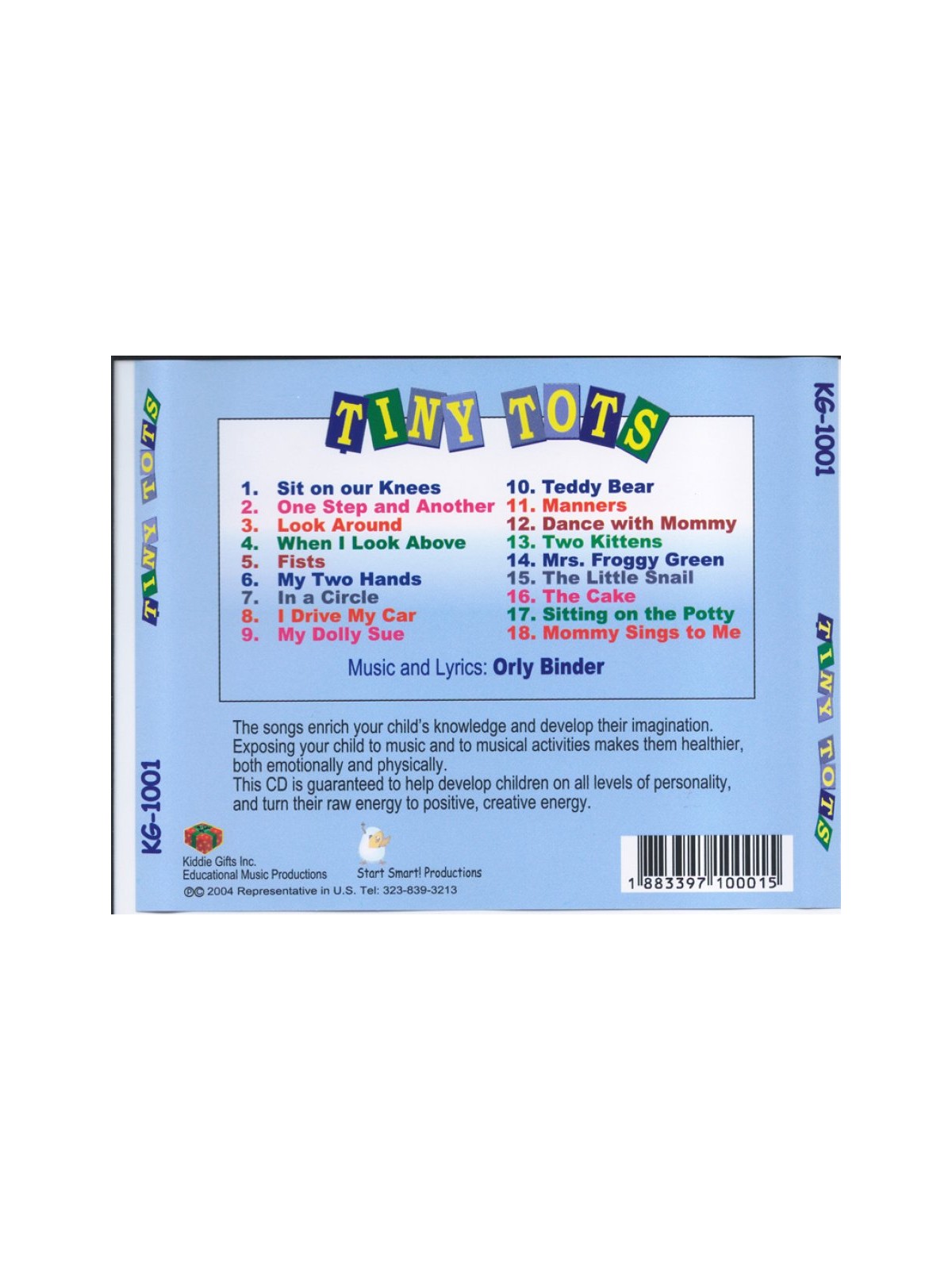 Tiny Tots Activity English Songs Audio CD | Israeli & Jewish Songs