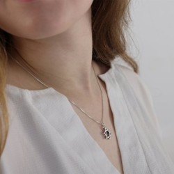 Sterling Silver Double Layer Star of David Pendant Necklace