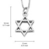 Sterling Silver Double Layer Star of David Pendant Necklace
