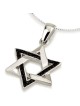 Elegant Sterling Silver and Crystal Stones Star of David Pendant Neckl