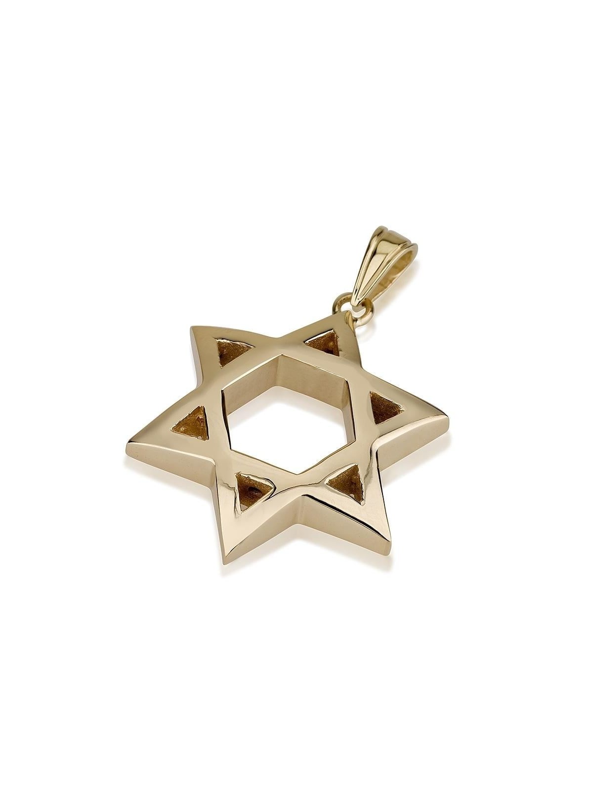14K Gold Star of David Flex Pendant Necklace