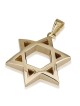 14K Gold Star of David Flex Pendant Necklace