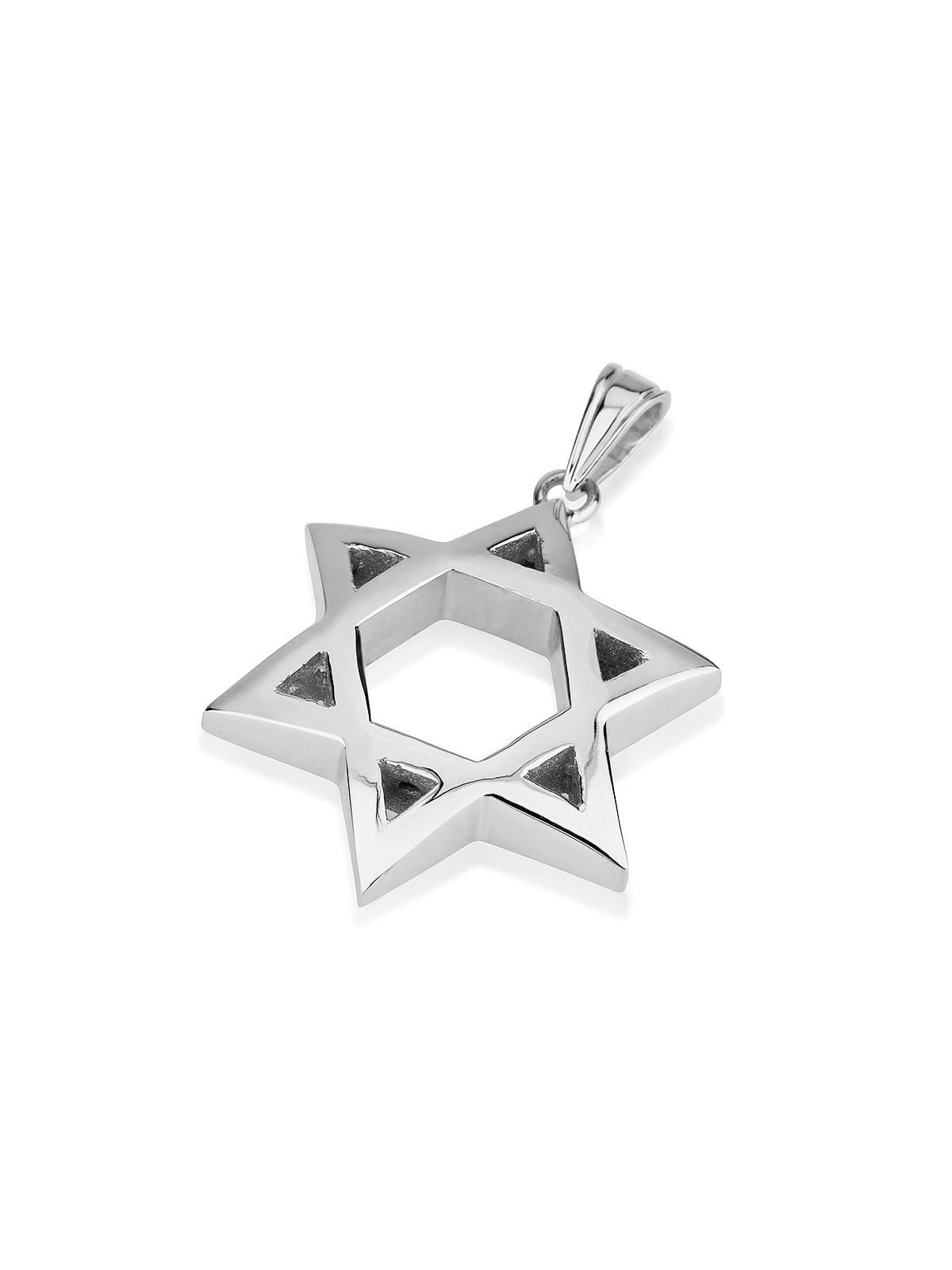 14K Gold Star of David Flex Pendant Necklace