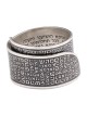 Handmade Blackened 925 Sterling Silver Adjustable Unisex Kabbalah Ring