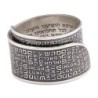 Handmade Blackened 925 Sterling Silver Adjustable Unisex Kabbalah Ring