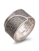 Handmade Blackened 925 Sterling Silver Adjustable Unisex Kabbalah Ring