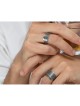 Handmade Blackened 925 Sterling Silver Adjustable Unisex Kabbalah Ring