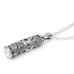 925 Sterling Silver Mezuzah Pendant Necklace - Star of David