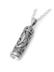 925 Sterling Silver Mezuzah Necklace with Shin