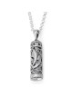 925 Sterling Silver Mezuzah Necklace with Shin