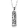 925 Sterling Silver Mezuzah Necklace with Shin