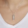 925 Sterling Silver Mezuzah Necklace with Shin