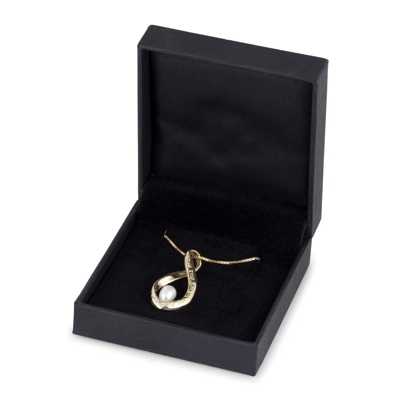 9K Gold Eternity Twist with Pearl - Woman of Valor - Proverbs 31:29