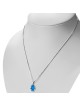925 Sterling Silver & Opal Stone Hamsa Necklace