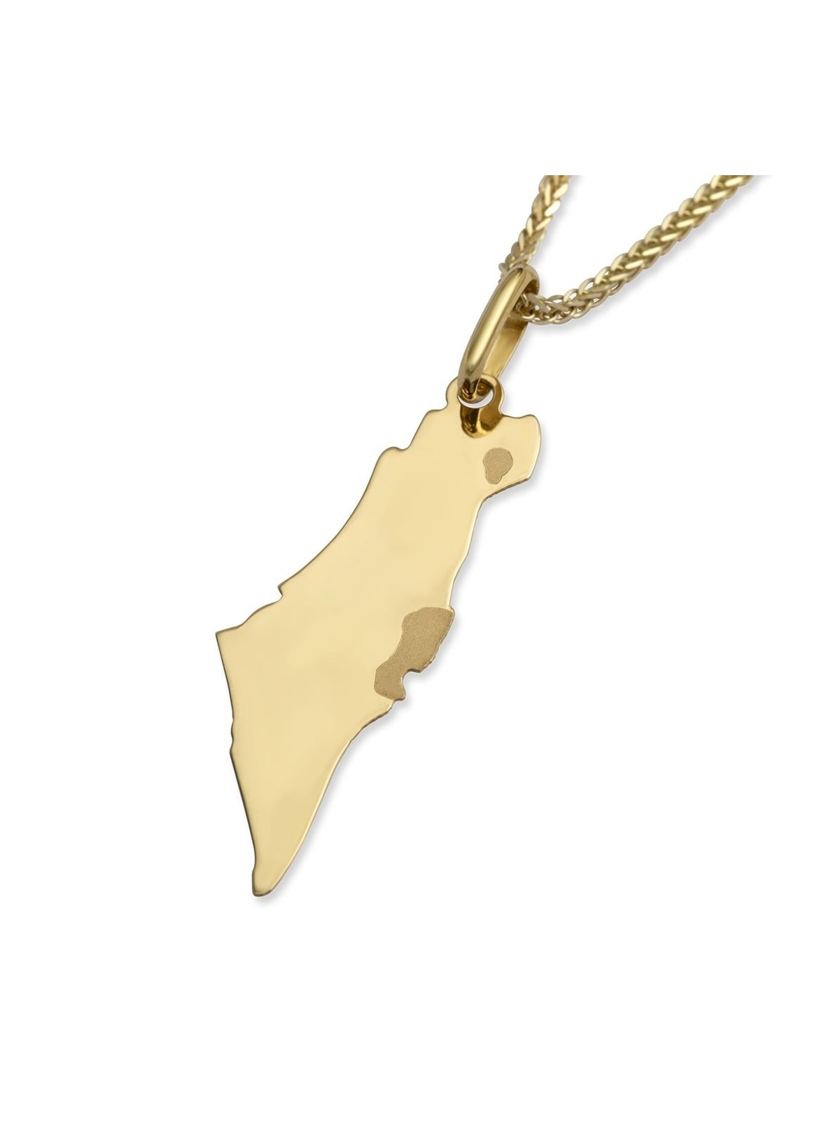 14K Yellow Gold Land of Israel Pendant Necklace