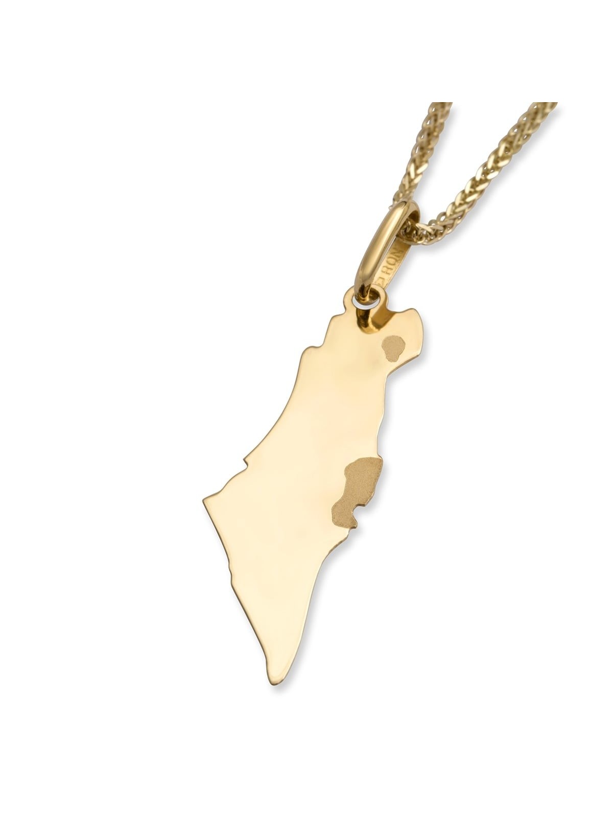 14K Yellow Gold Land of Israel Pendant Necklace