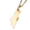 14K Yellow Gold Land of Israel Pendant Necklace
