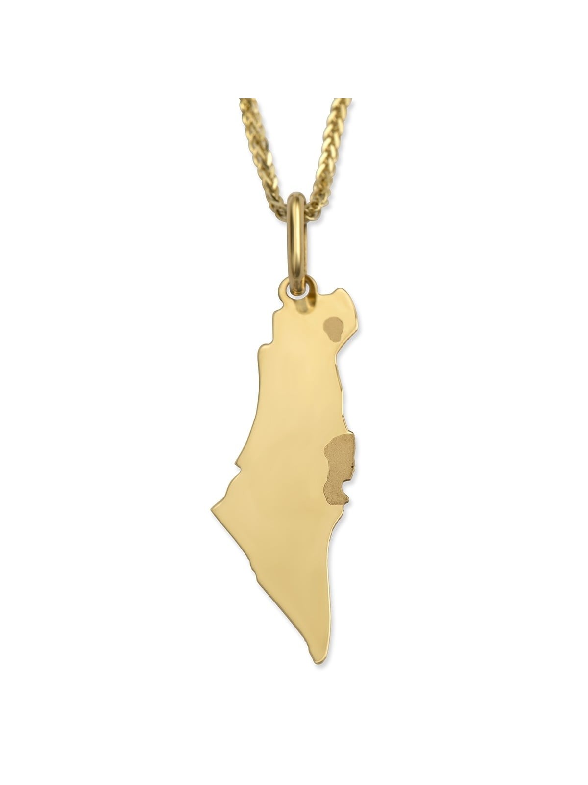 14K Yellow Gold Land of Israel Pendant Necklace