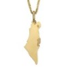 14K Yellow Gold Land of Israel Pendant Necklace