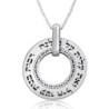 Large Silver Wheel Necklace - Woman of Valor (Proverbs 31:29)