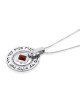Large Silver Wheel Necklace - Woman of Valor (Proverbs 31:29)