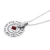 Large Silver Wheel Necklace - Woman of Valor (Proverbs 31:29)