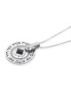 Large Silver Wheel Necklace - Woman of Valor (Proverbs 31:29)
