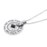 Large Silver Wheel Necklace - Woman of Valor (Proverbs 31:29)
