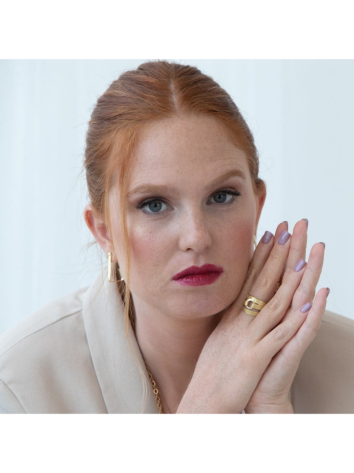 Luxurious 18K Gold-Plated Ana BeKoach Wrap Ring