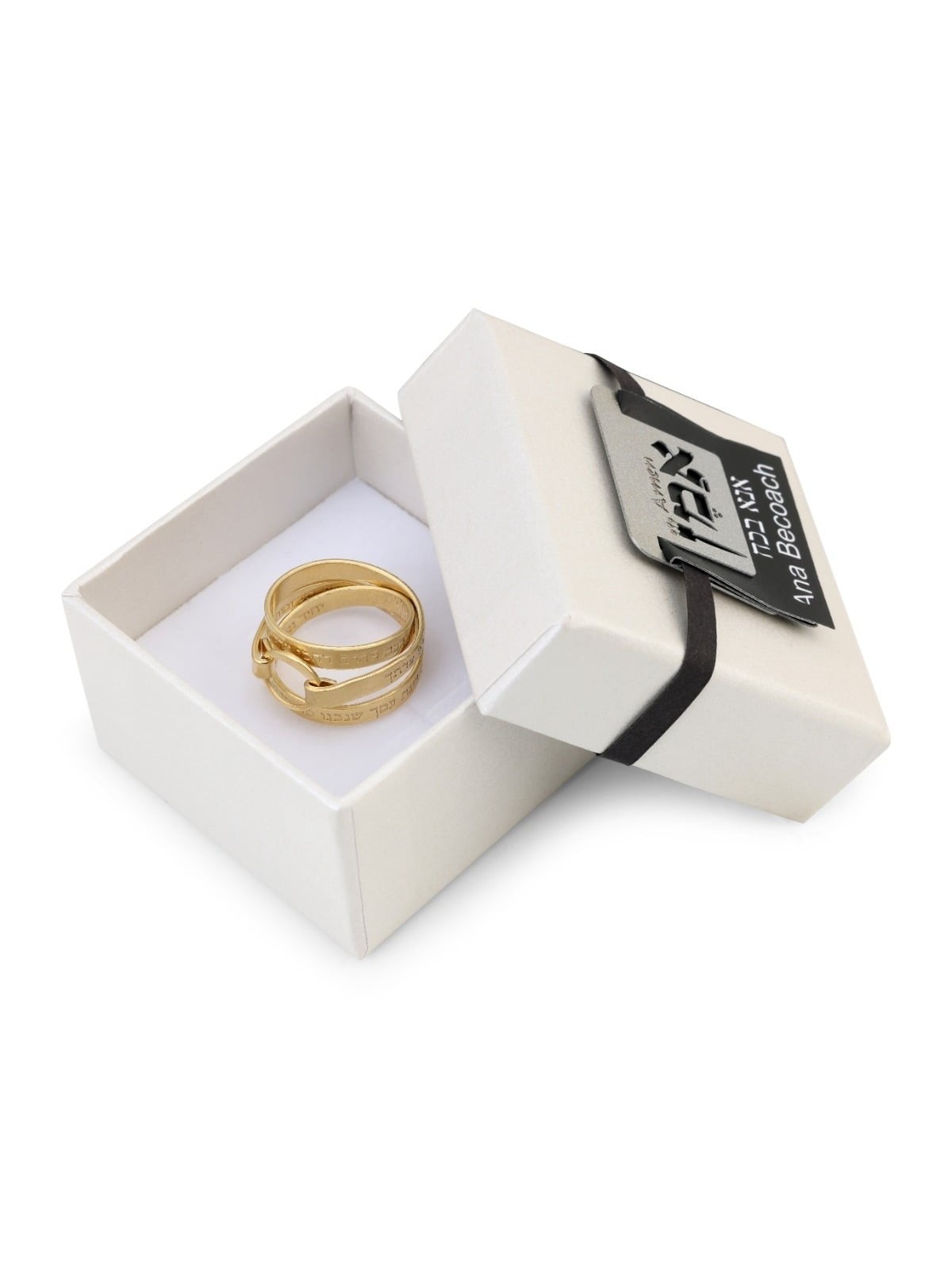 Luxurious 18K Gold-Plated Ana BeKoach Wrap Ring