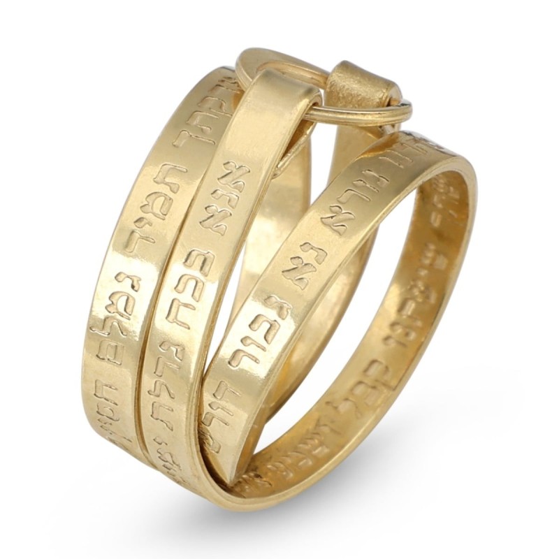 Luxurious 18K Gold-Plated Ana BeKoach Wrap Ring