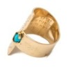18K Gold-Plated and Turquoise Stone Adjustable Ring - Traveler's Psalm