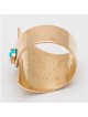 18K Gold-Plated and Turquoise Stone Adjustable Ring - Traveler's Psalm