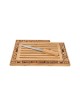 Bamboo Wood Challah Board with Crumb Catcher Jerus... | Challah Boards