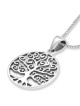 Sterling Silver Women's Ornate Tree of Life Necklace