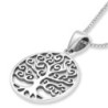 Sterling Silver Women's Ornate Tree of Life Necklace