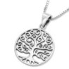 Sterling Silver Women's Ornate Tree of Life Necklace
