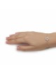 925 Sterling Silver Star of David Bracelet with Zircon Stones