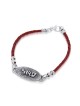 Wealth: Sterling Silver & String Kabbalah Bracelet (Red or Black)