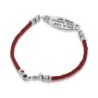 Wealth: Sterling Silver & String Kabbalah Bracelet (Red or Black)