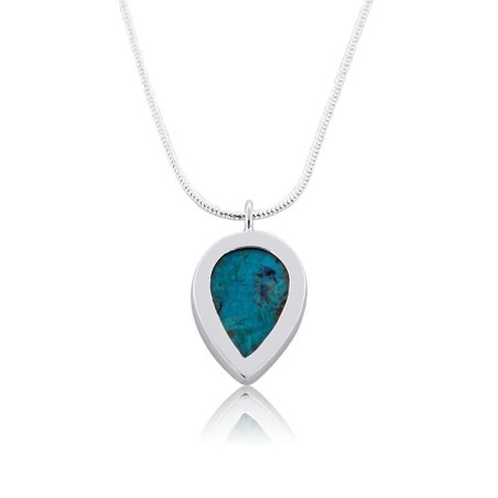 Eilat Stone and Silver Clove Necklace